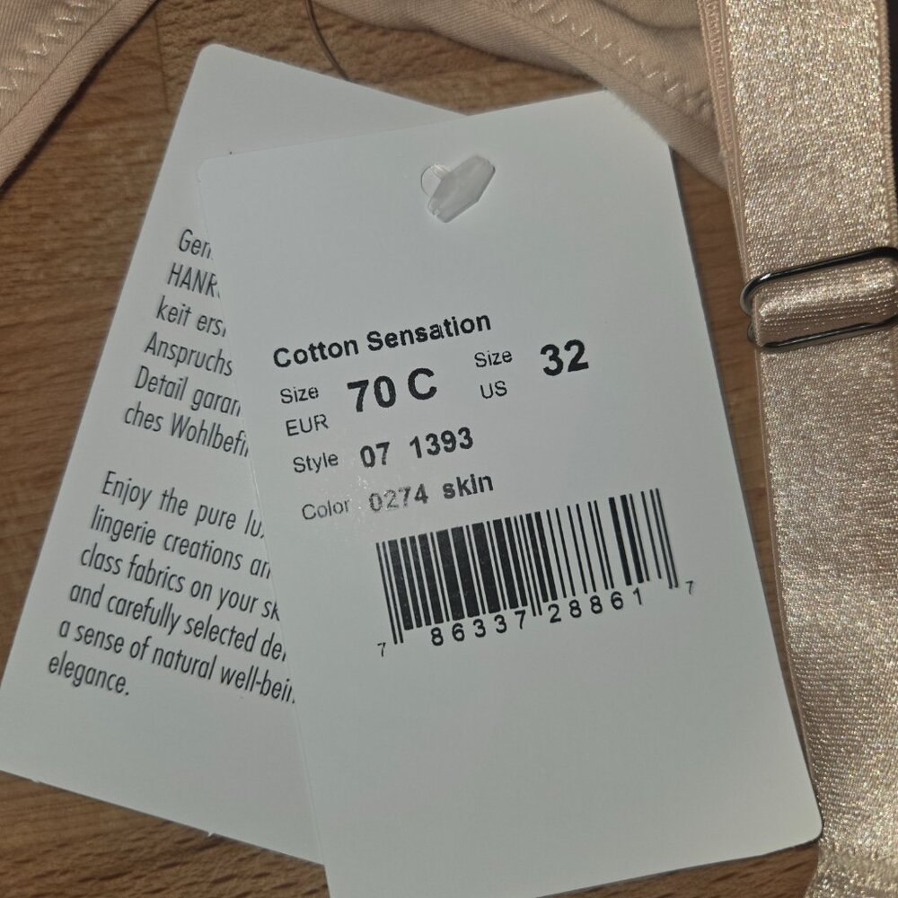 HANRO Cotton Sensation Soft Cup Bra 32C - Picture 5 of 9